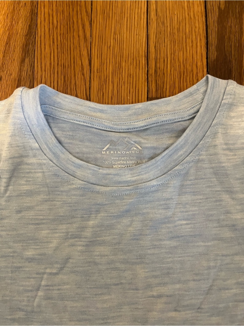 Men's Light Blue Merino Tech long sleeve